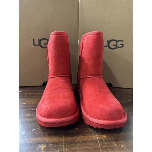 UGG Kids Classic Short 2 Raspberry Sorbet Boots Youth Size 1 K/1017703K - Picture 2 of 6